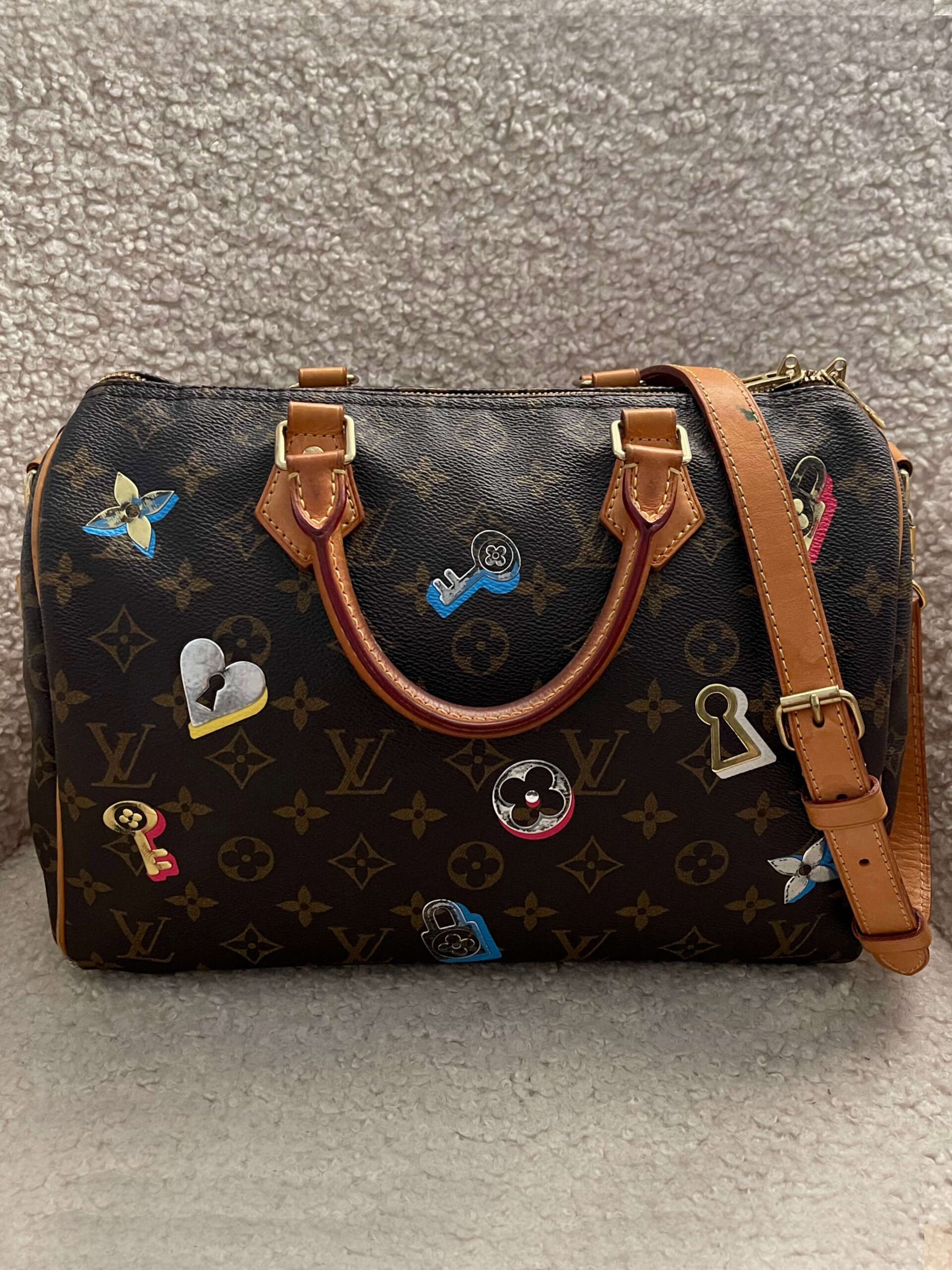 Louis Vuitton Monogram Love Lock Speedy Bandouliere 7